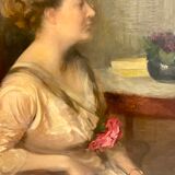 Portrait of a seated woman