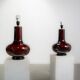 Pair of oversized ceramic lamps. Circa 1970