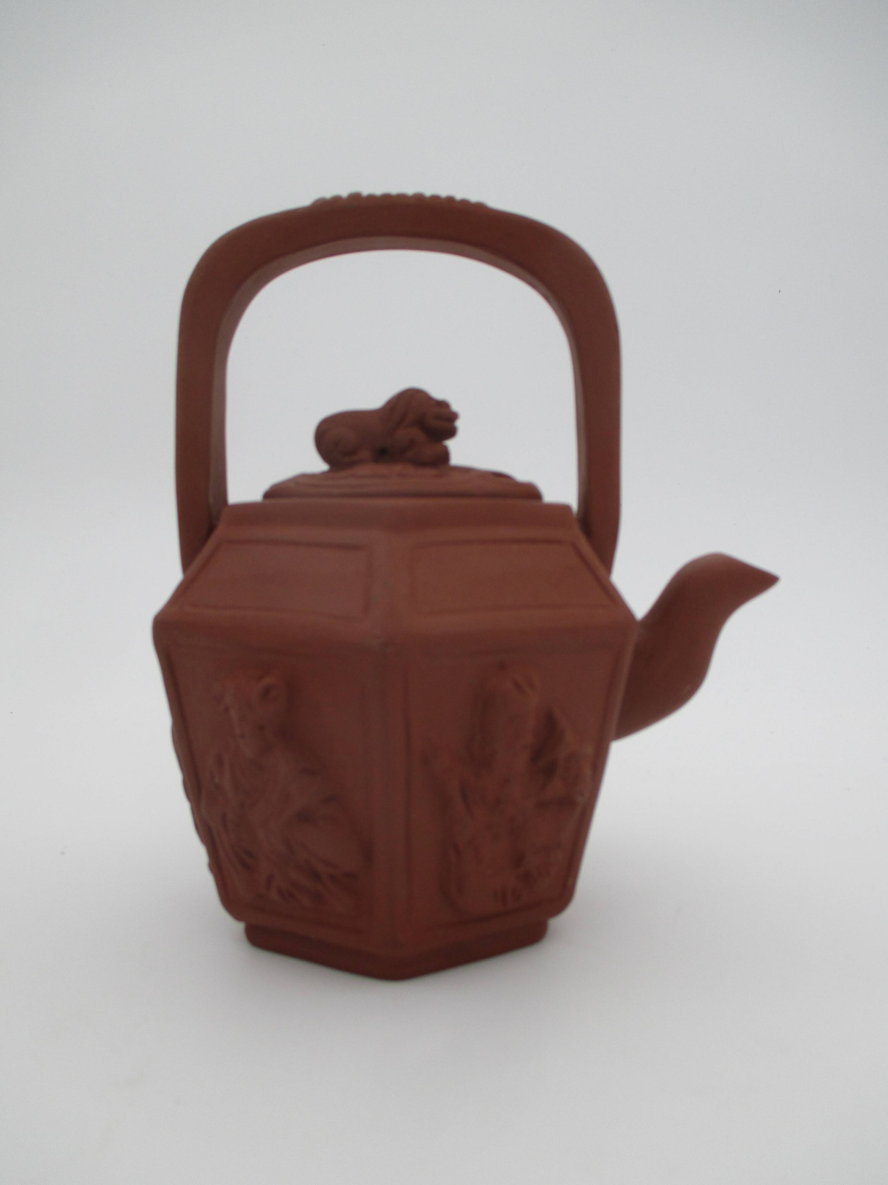 Yixing terracotta teapot signed