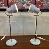 Pair of modular metal lamps Scandinavian design.