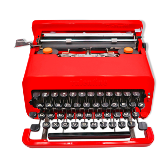 Machine à écrire Olivetti Valentine rouge vintage révisée ruban neuf