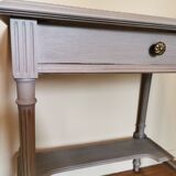 Restored old side table with marble