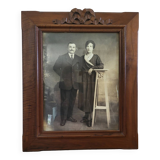 Art Deco carved wooden photo frame