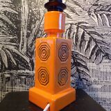 Orange ceramic lamp 1970