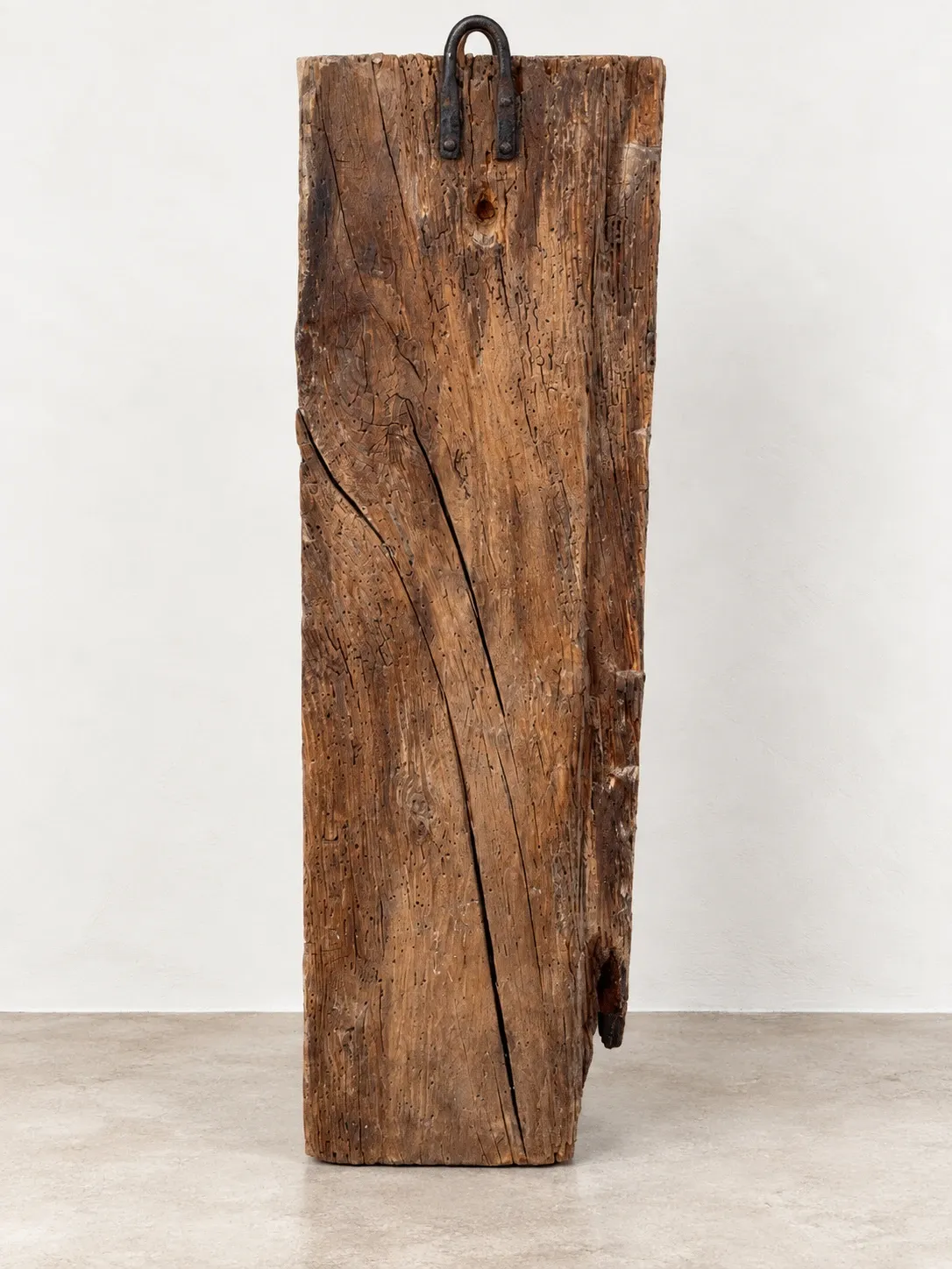 Ancient carved wooden panel – Religious figure in bas-relief