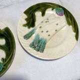 6 old Salins asparagus plates