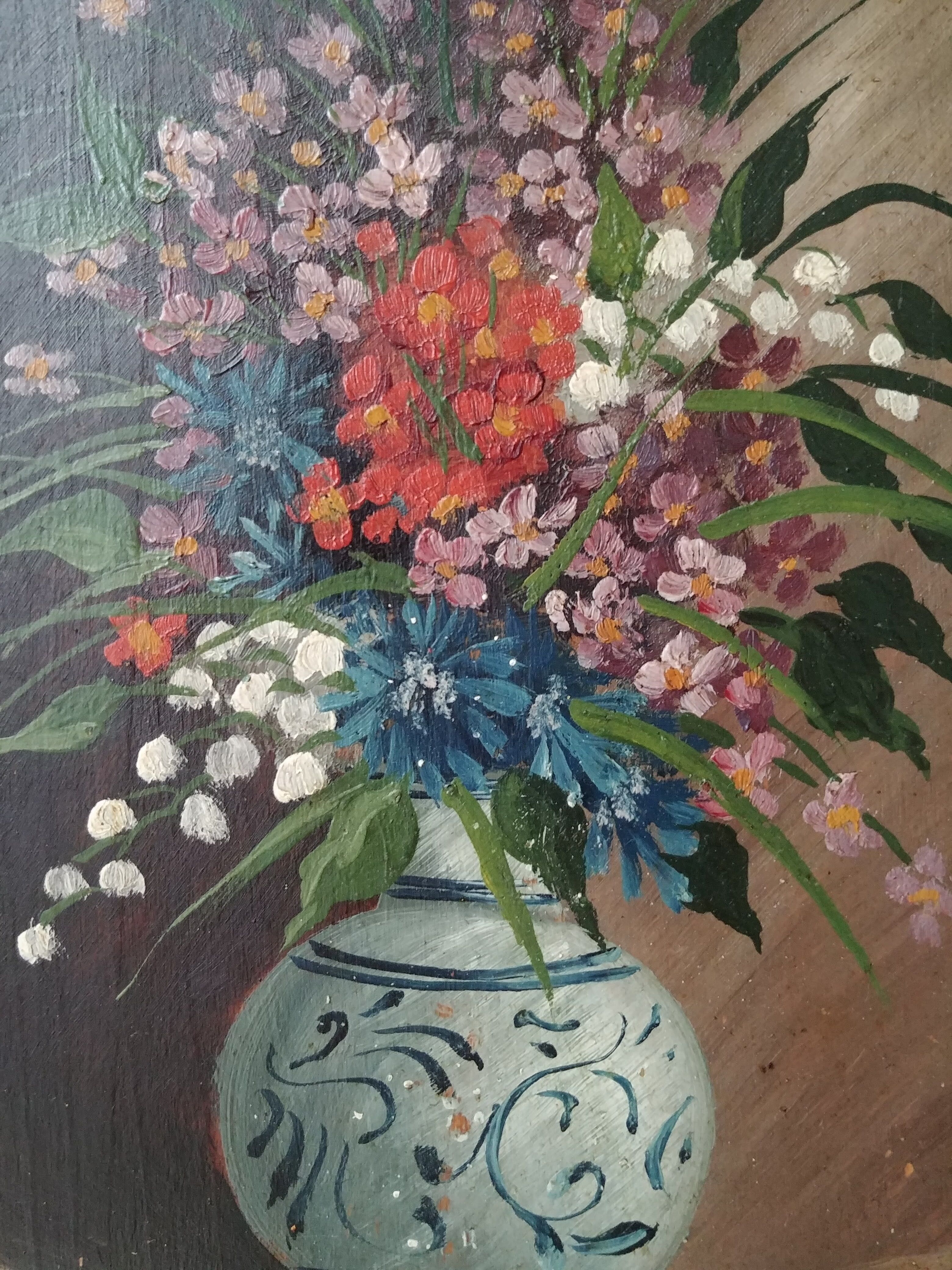 Still life with bouquet of flowers