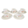 Set of five coffee cups and saucers, Limoges, Goumot Labesse