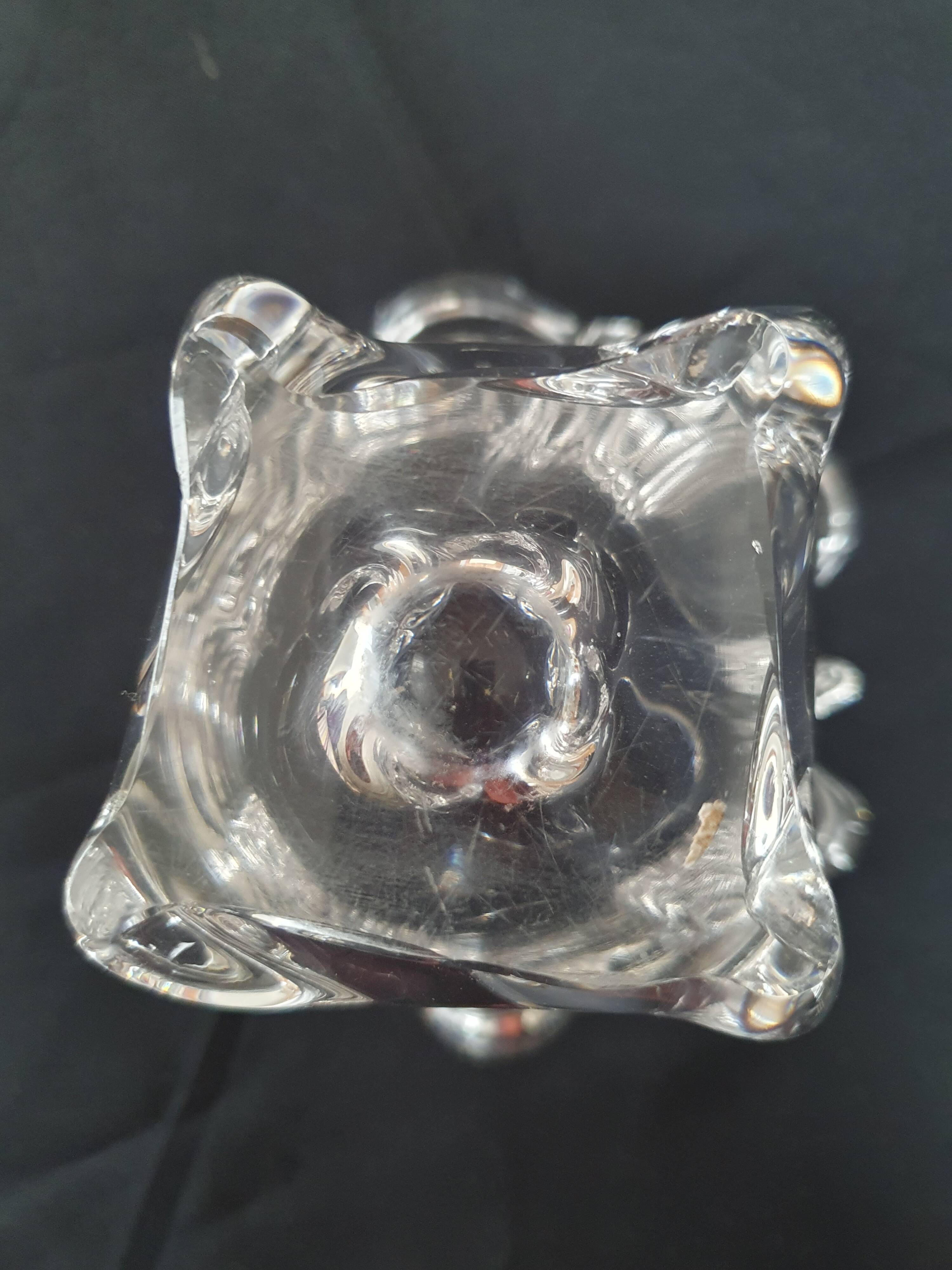 Large crystal vases.
