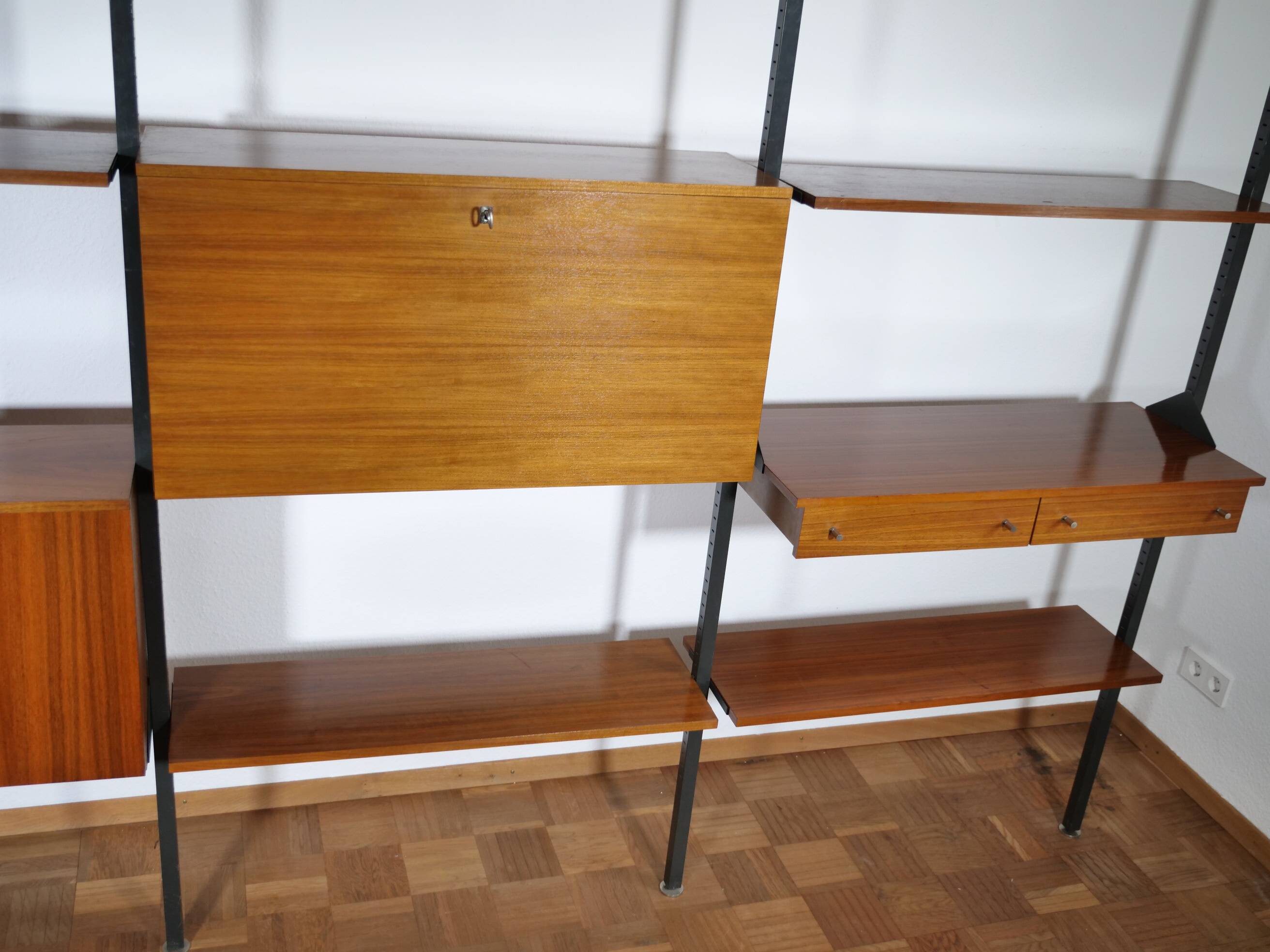 Mid-Century Teak Modular Wall Unit and Room Divider from Italy, 1960s