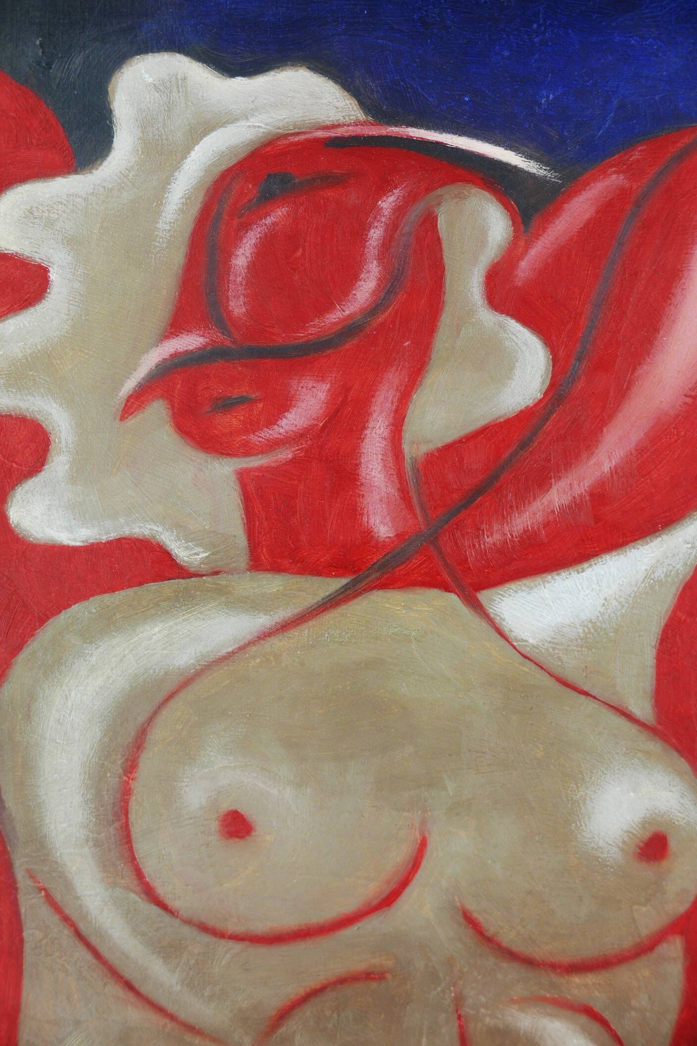 Tableau "Nude Cubist" HST signed Gleyse