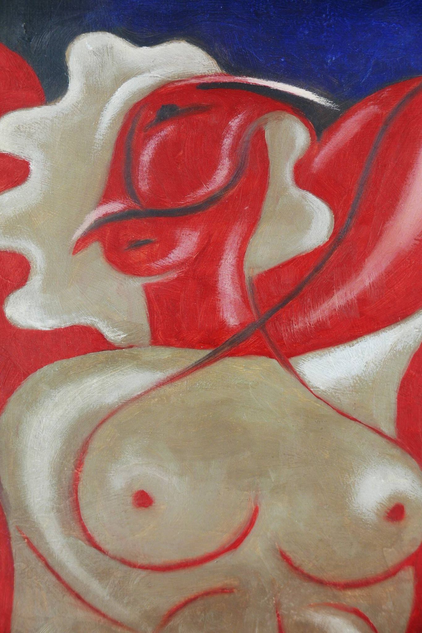 Tableau "Nue Cubiste", huile sur toile signée Gleyse
