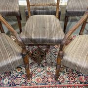 Série de 4 chaises + 2 fauteuils anglais en acajou fin XIXème
