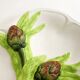 Dish dabbling artichokes