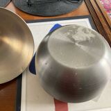 Brushed aluminum pear-shaped ice bucket