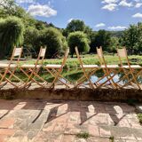 Set of 6 "design 1960" folding chairs.