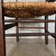 Fauteuil paillé campagnard XIXem en chataigné