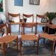 Set of 6 vintage Danish Scandinavian chairs