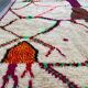 Moroccan Berber rug in cream wool, abstract patterns - 263x160 cm