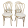 Set of 4 Thonet type bistro chairs light curved wood & Skaï GO IN Germany