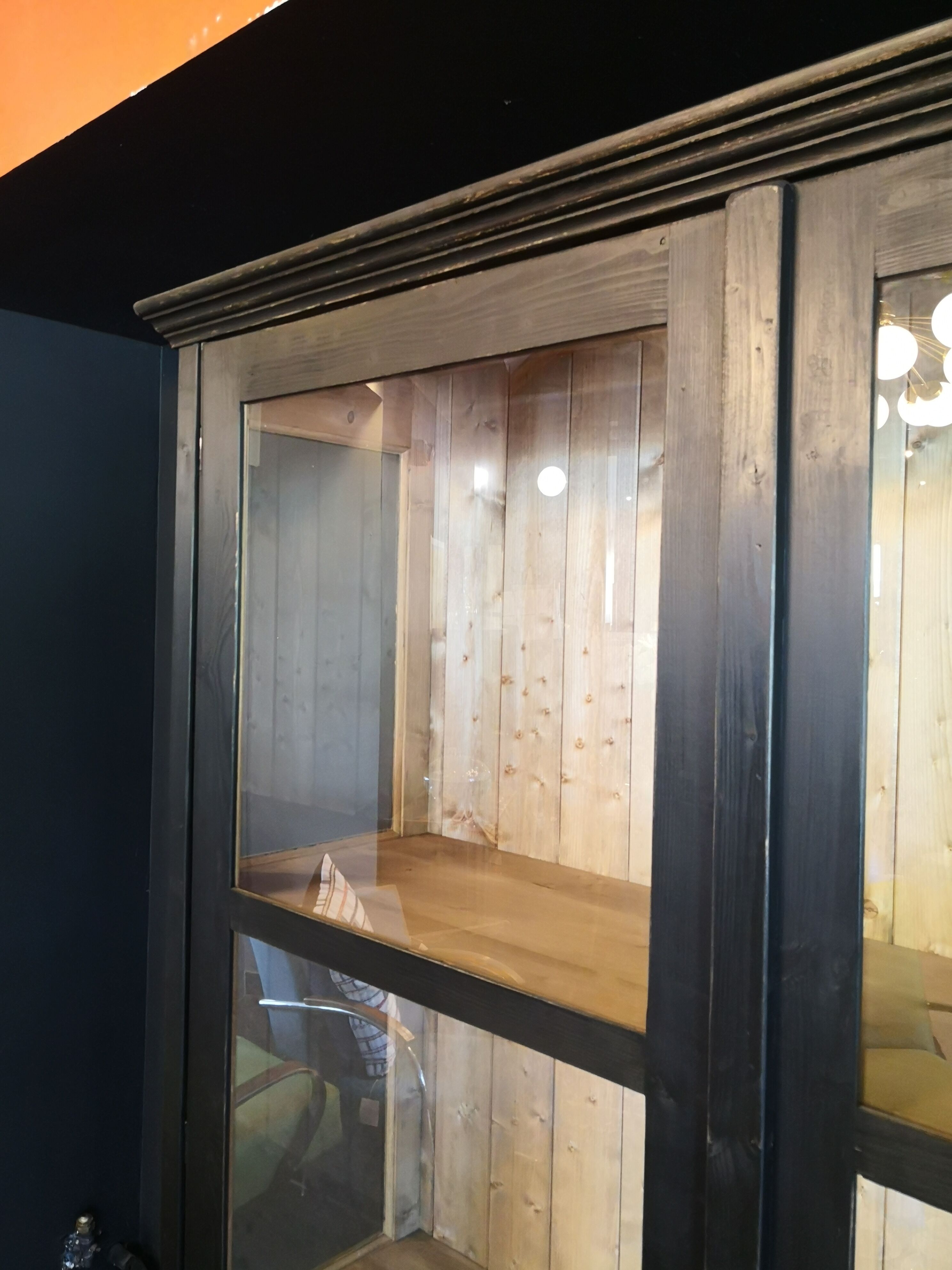 Large glazed Parisian wardrobe, showcase.