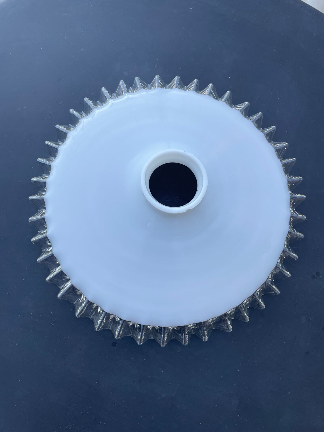 White opaline pendant light