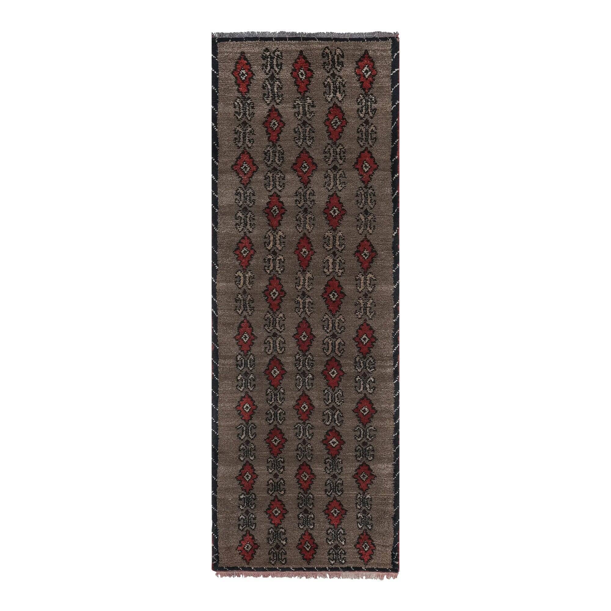 Vintage Turkish hallway rug 74x224 cm