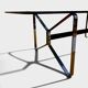 Smoked glass & chrome table design – 1970s Italian style