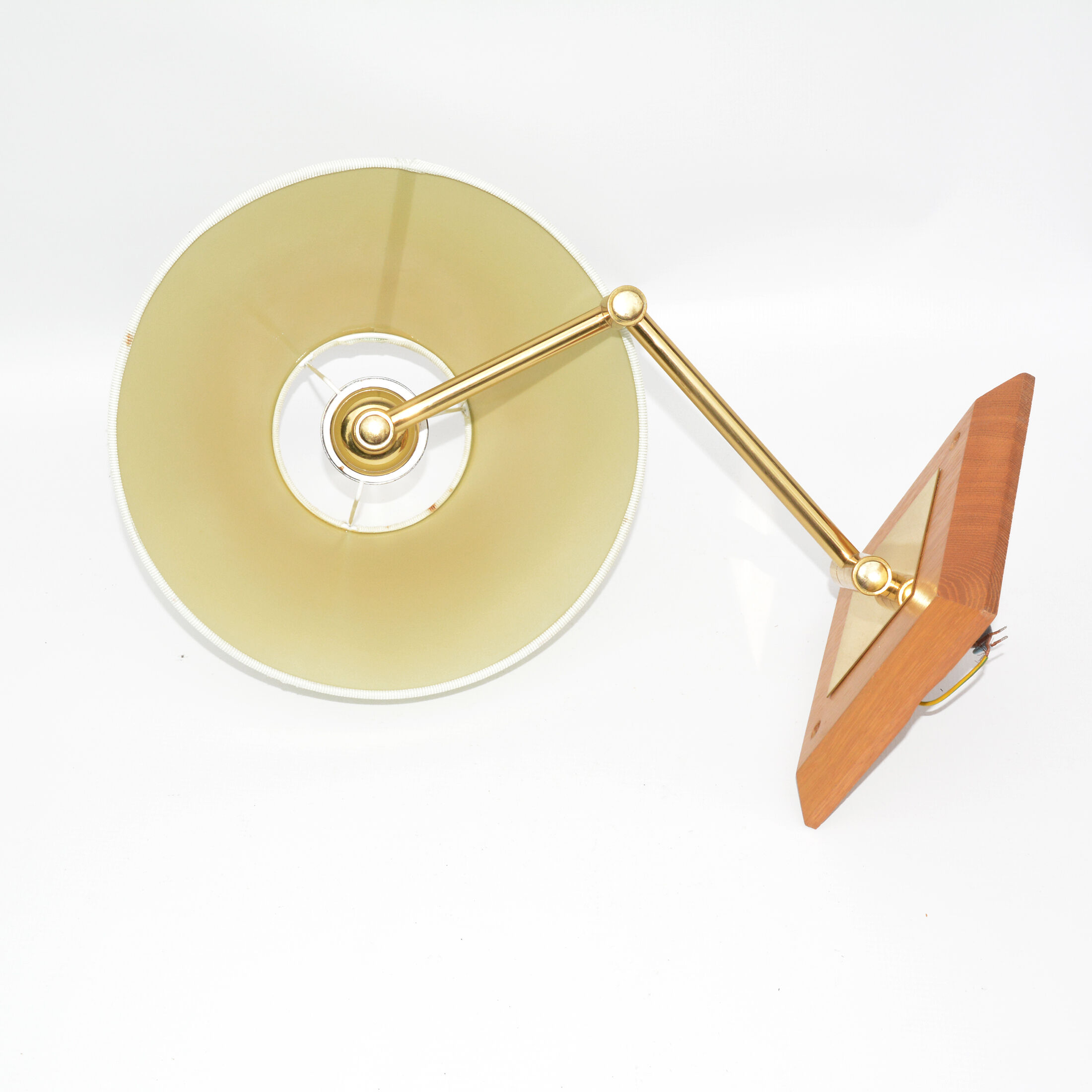 Lampshade wall lamp with a movable arm, France 1970s