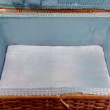 Vintage wicker sewing box