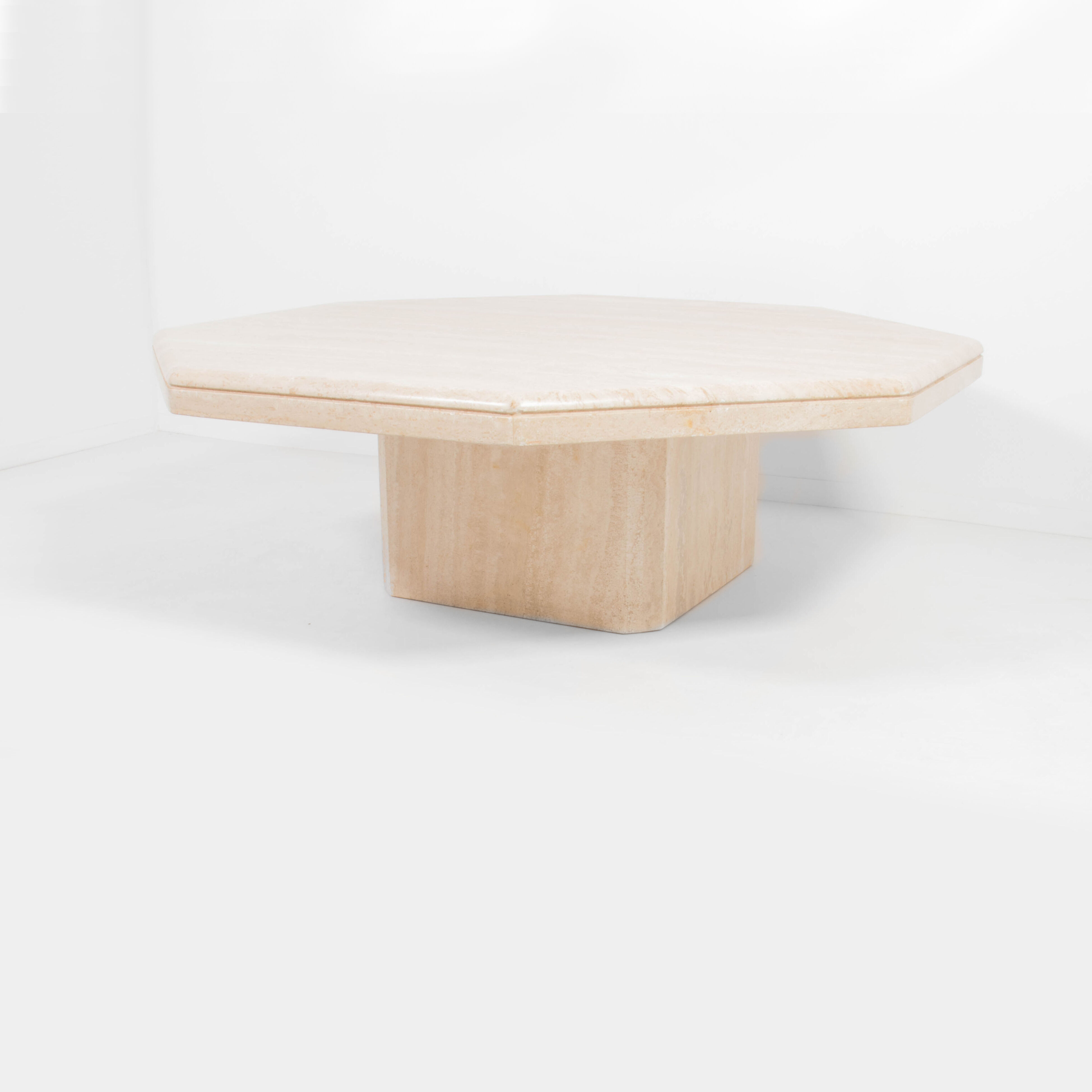 Large Vintage Travertine Coffee Table