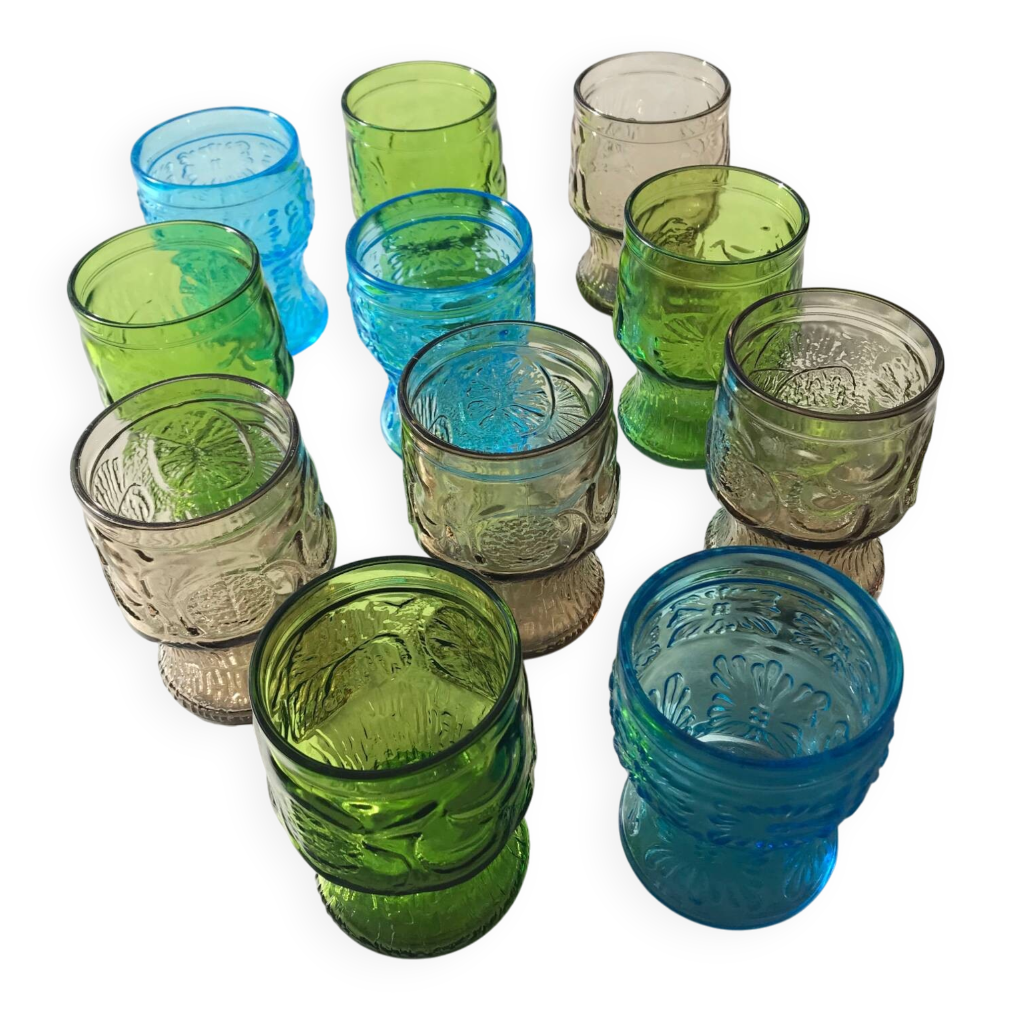 11 verres - vintage italien
