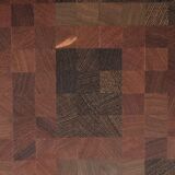 Large Scandinavian coffee table in standing wood marquetry