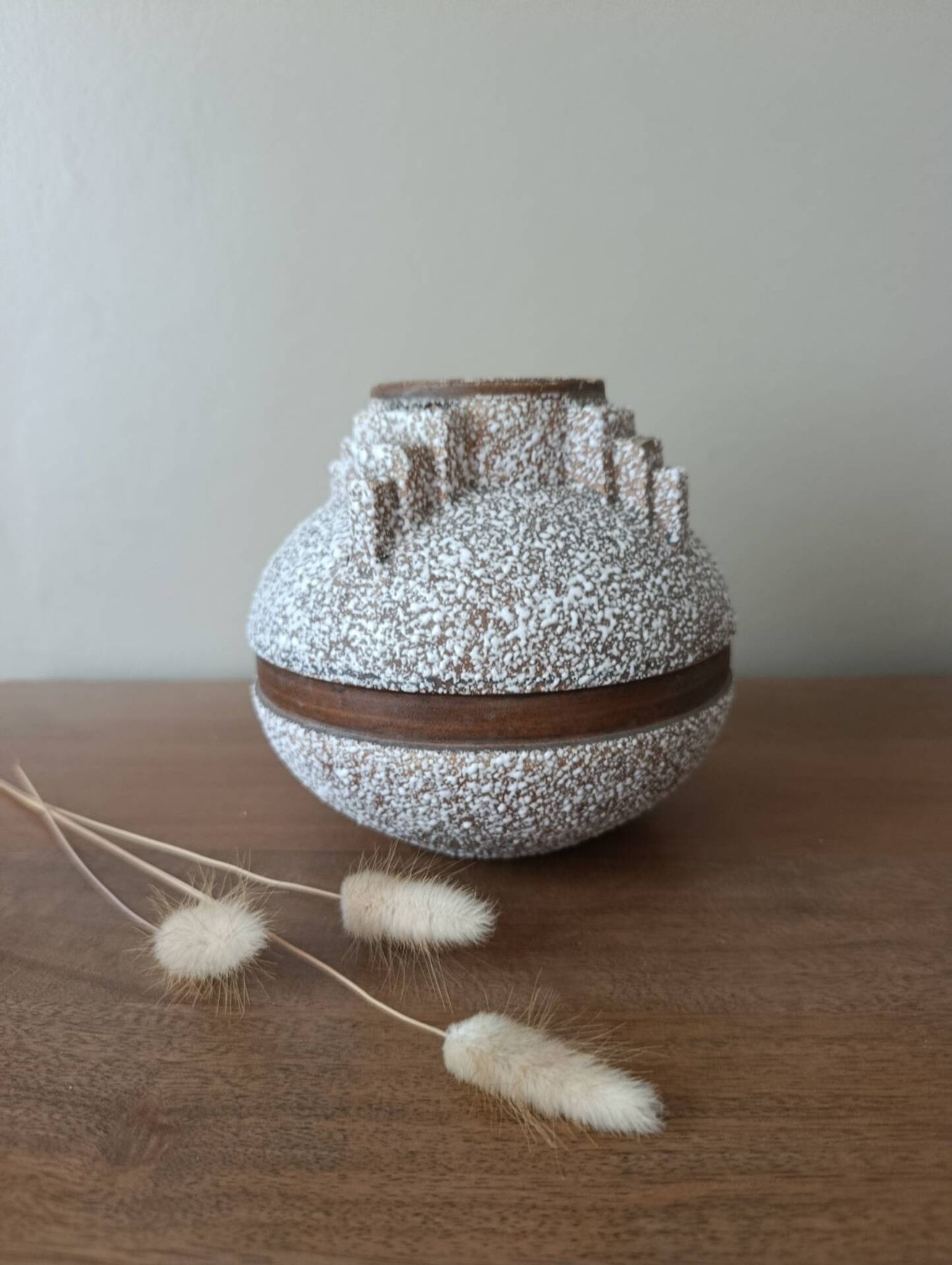Brutalist fat lava round vase | West Germany 60s/70s