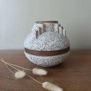 Brutalist fat lava round vase | West Germany 60s/70s