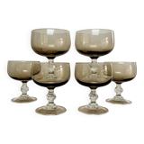 6 luminarc smoked cups