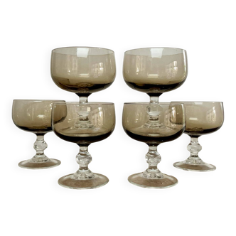 6 luminarc smoked cups