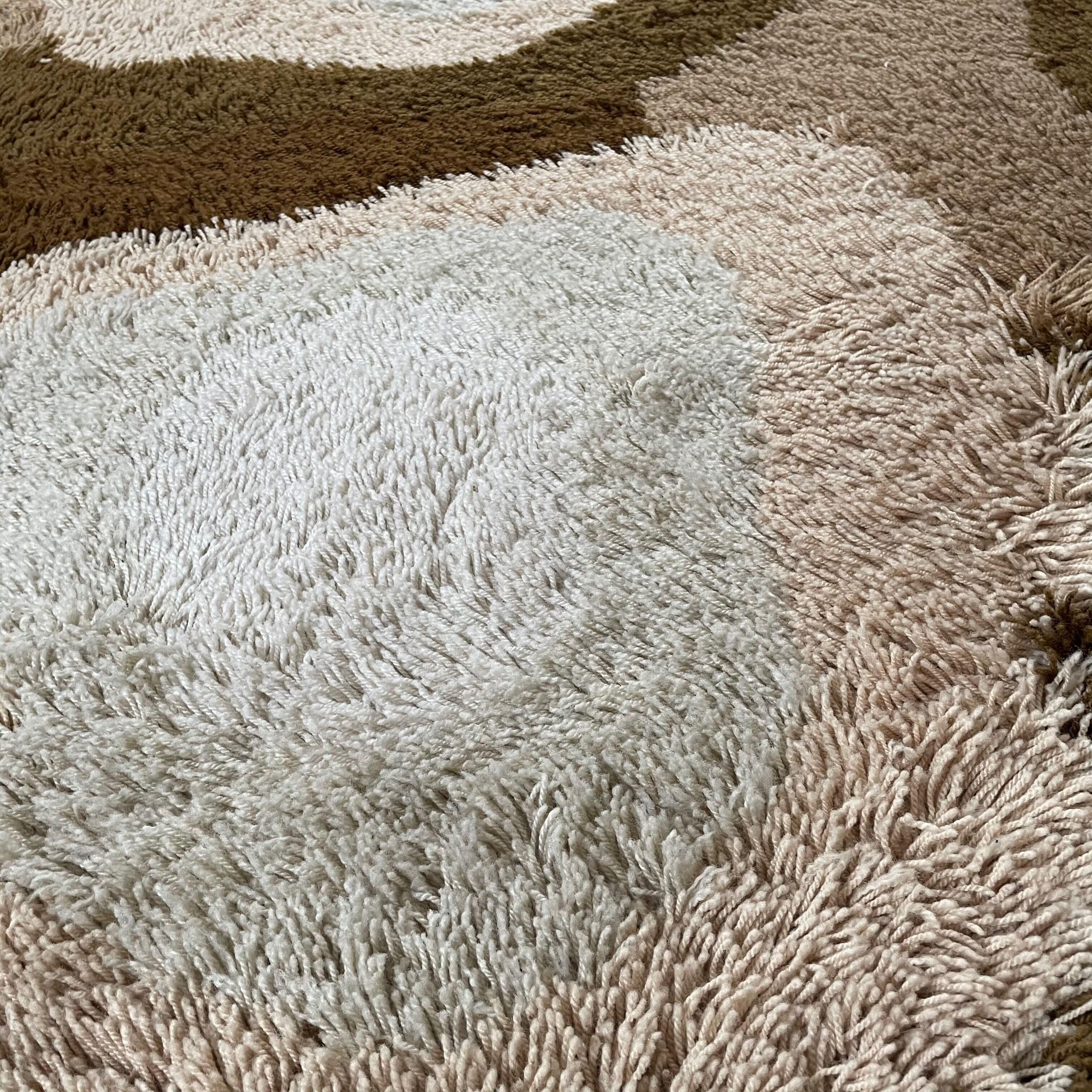 Large Vintage Colorful Psychedelic High Pile Rug by Desso, Netherlands, Denmark 1970