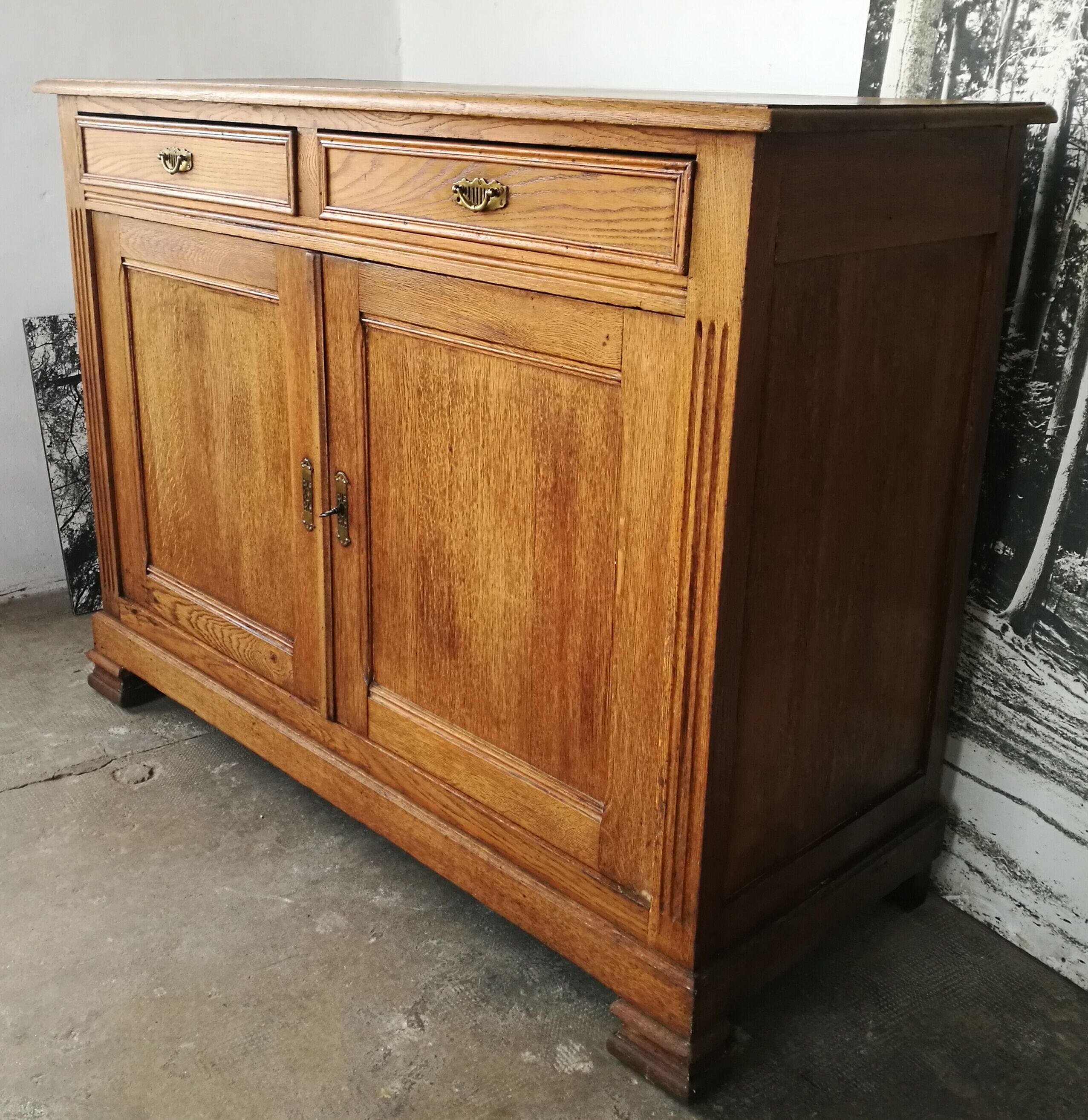 Louis Philippe solid oak buffet