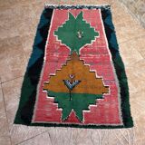 Unique Moroccan rug - Vintage Art Deco rug - Boucharouit rug