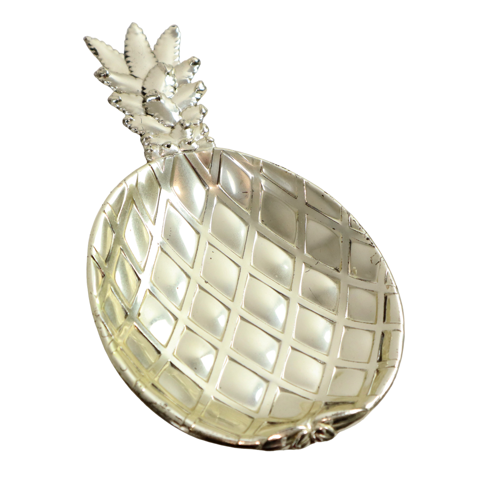 Silver plated pineapple bowls set of 3 mid century modern seventies  as new 40cm