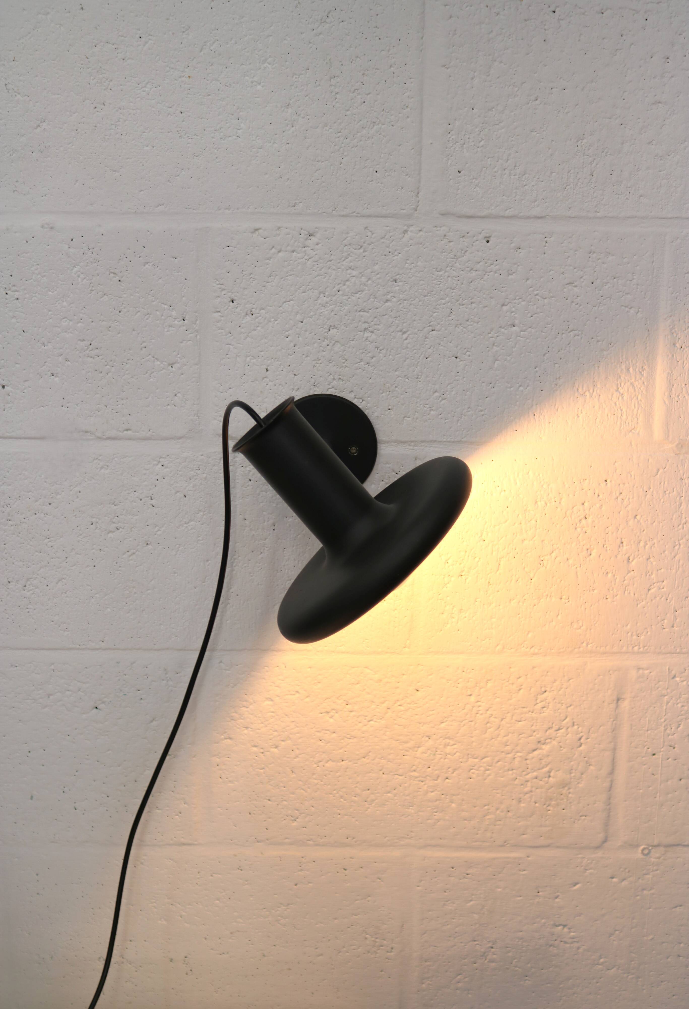 Top Design Fog & Morup black Wall Lamp - Optima 5 - Designed By Hans Due