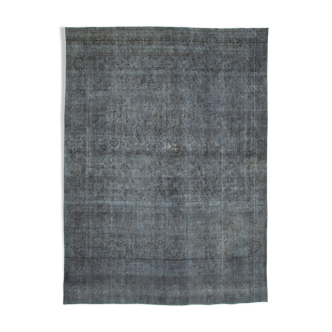 Handwoven oriental vintage 288 cm x 397 cm grey wool rug