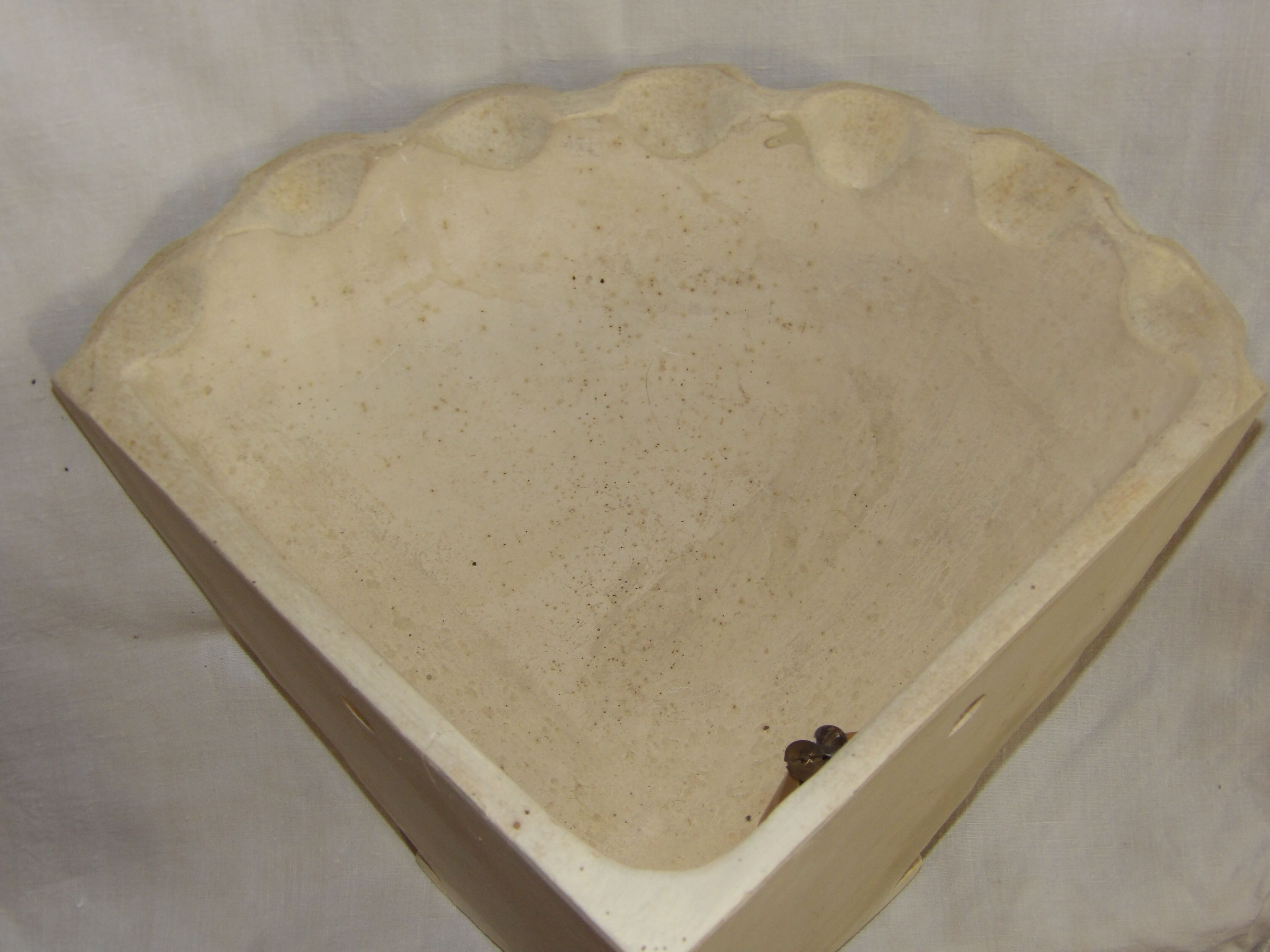 1 pair of corner sconces stucco vintage scallop year 1960 -1970 perfect condition