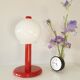 Lampe champignon en acier laqué et opaline, bubble gum, space age, 1970