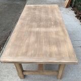 Renovated extendable farmhouse table in raw oak 255cm
