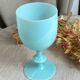 Cup or large glass in blue opaline from Portieux