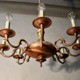 Two-Tone Bronze Chandelier with 8 Arms of Light