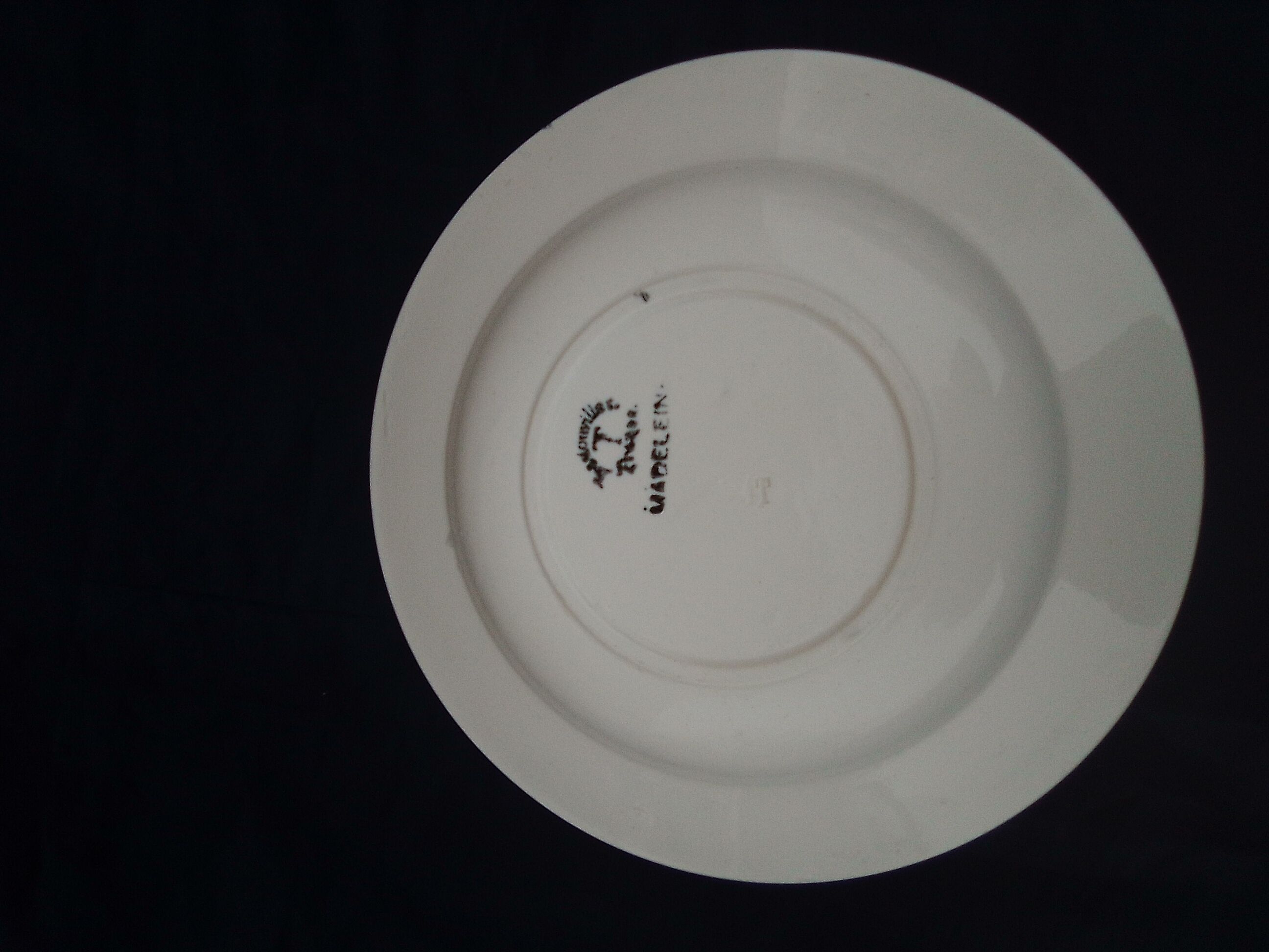 Hollow plate in Badonviller earthenware modle Madeleine diam 22 cm