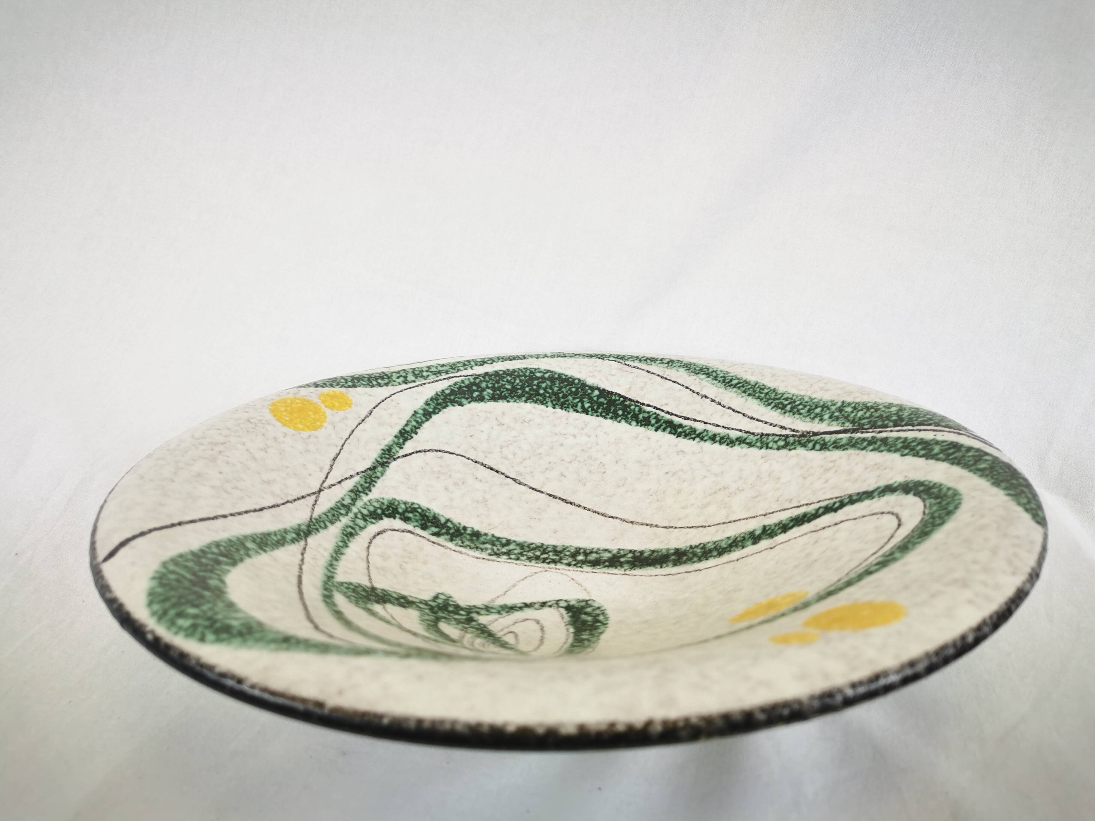 Decorative ceramic bowl/dish signed ruscha